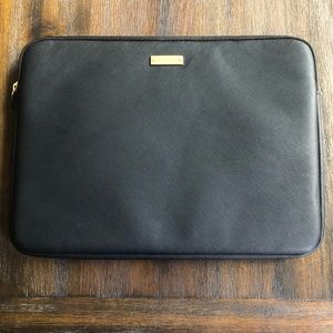 Kate Spade Black Leather Laptop Case